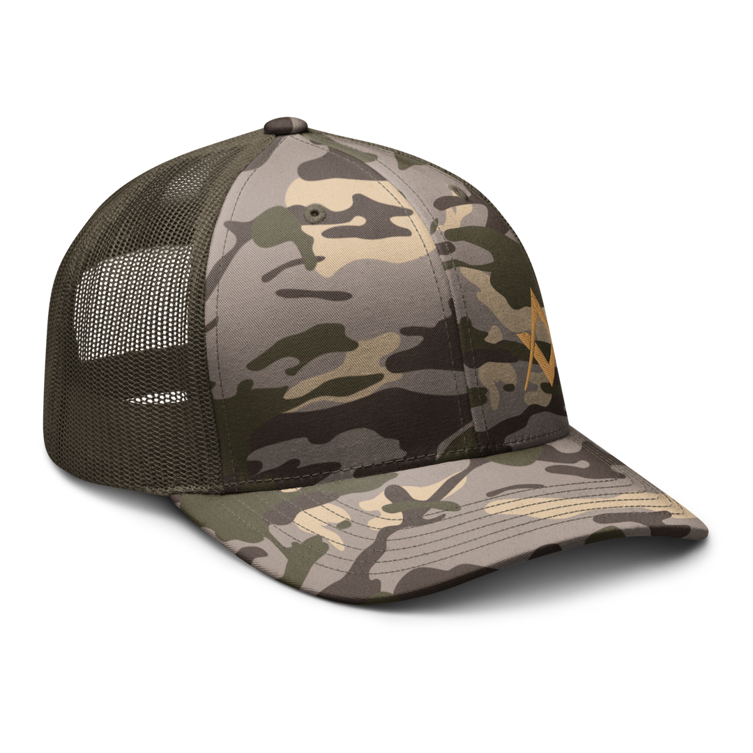 US Military Masonic Square & Compass Embroidered Baseball Cap - Adjustable, Multiple Branch Options - View #8